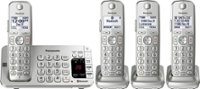 Angle Zoom. Panasonic - KX-TGE474S Linc2Cell DECT 6.0 Expandable Cordless Phone System with Digital Answering System - Silver.