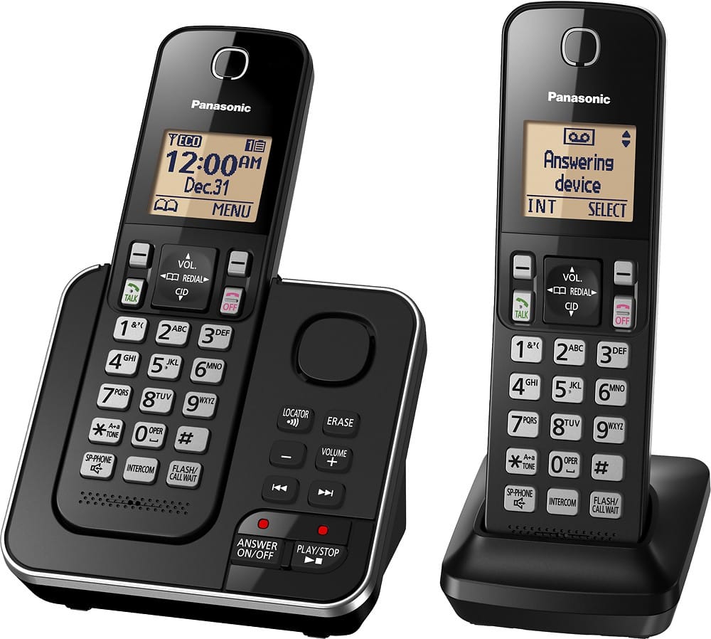 Best Buy: Panasonic KX-TGC362B DECT 6.0 Expandable Cordless Phone ...