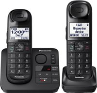 Panasonic - KX-TGL432B DECT 6.0 Expandable Cordless Phone System with Digital Answering System - Black - Angle_Zoom