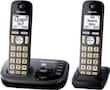 Panasonic - KX-TGD222M DECT 6.0 Expandable Cordless Phone System with Digital Answering System - Metallic black - Angle