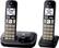 Angle. Panasonic - KX-TGD222M DECT 6.0 Expandable Cordless Phone System with Digital Answering System - Metallic black.