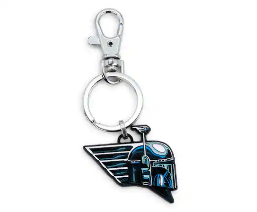 Front. SalesOne LLC - Star Wars: Book of Boba Fett Chrome Helmet Pendant Keychain | Toynk Exclusive - Silver.
