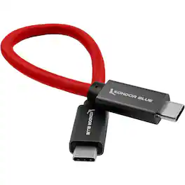 Kondor Blue - 8.5" USB-C 3.1 Gen 2 Cable for SSD Recording, Cardinal Red
