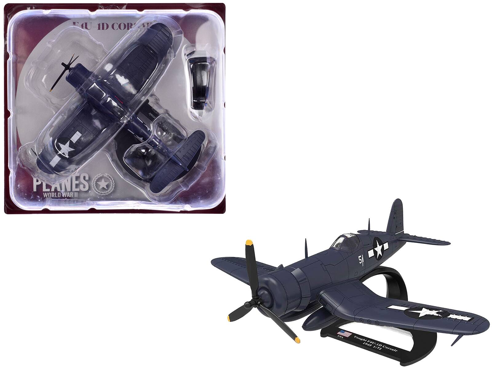 "Vought F4U-1D Corsair Fighter Aircraft ""Robert Wade, Okinawa"" (1945) US Marine Corps 1/72 Diecast Model by Luppa" price history on PriceWatchPro