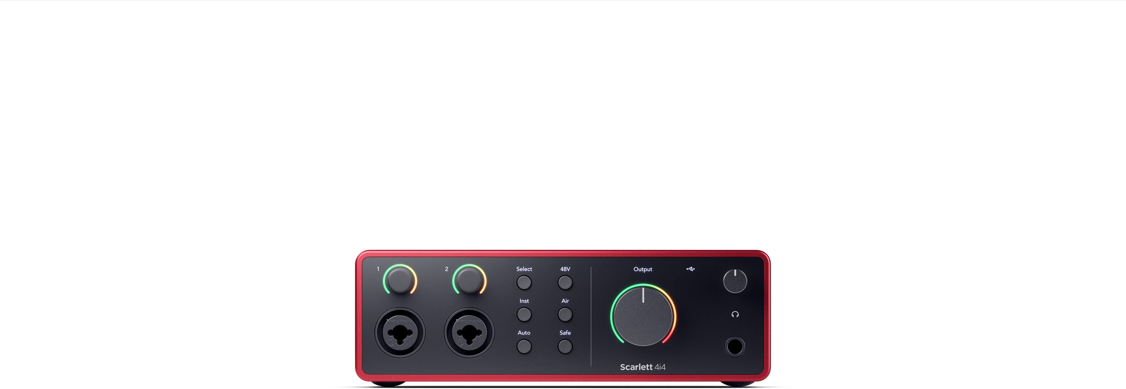 Alt View 11. Focusrite - Scarlett 4i4 4th Generation Audio Interface - Red.