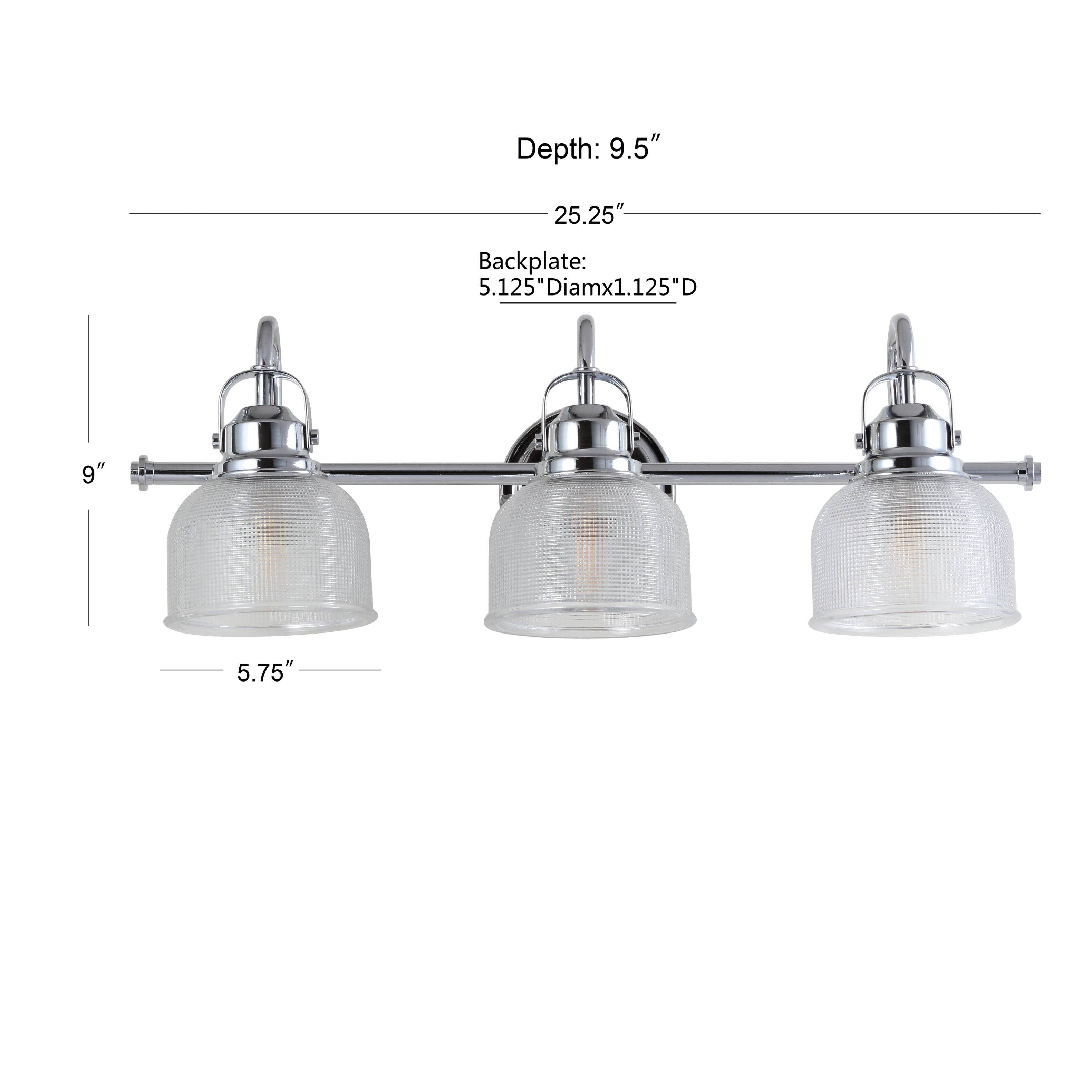 Depth: 9.5" 25.25"  
Backplate: 5.125" Diam x 1.125" D  
9" 5.75"