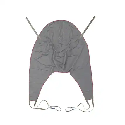 Front. Invacare - Premier Full Body Universal High Sling for Patient Lifts (Medium, 500 lb, Polyester Fabric) - Gray.