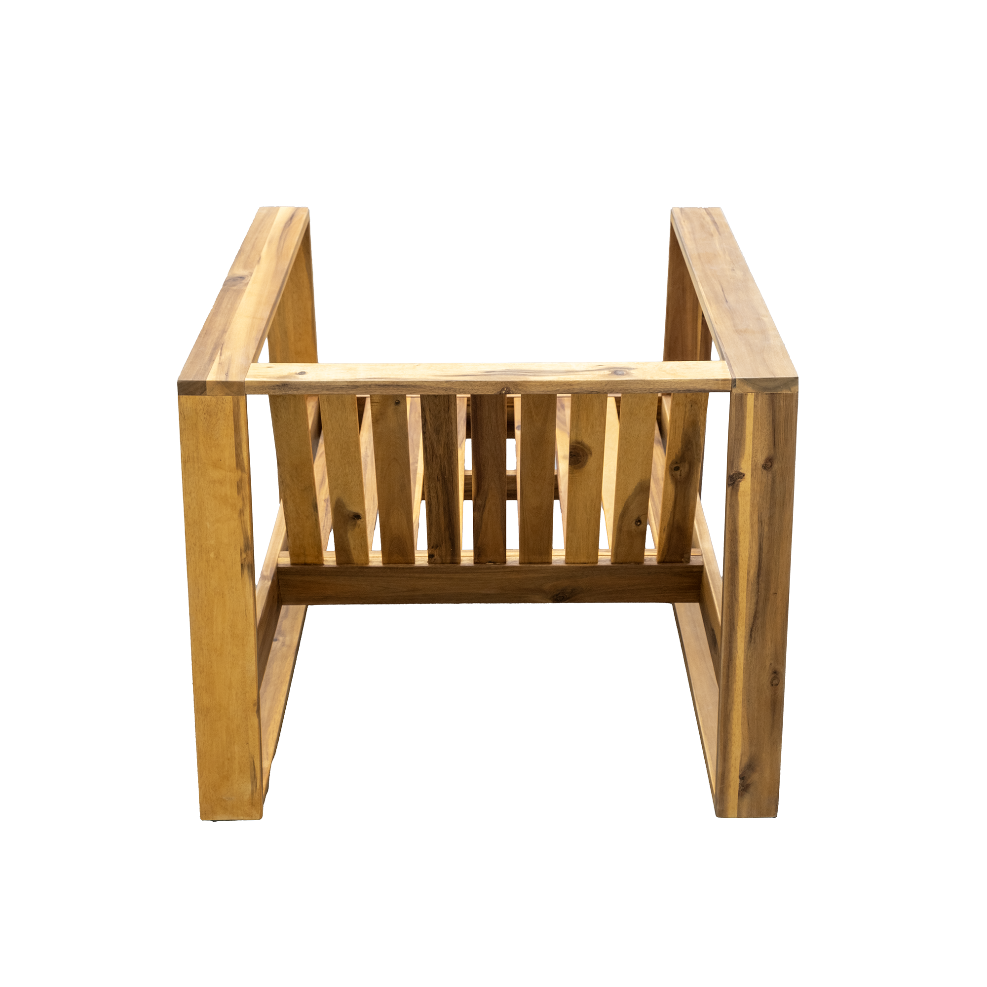 Alt View 8. Siljoy - Acacia Wood Outdoor Lounge Set Chair & Ottoman Removable Cushions, All-Weather Chaise Daybed for Patio - Natural+Grey.