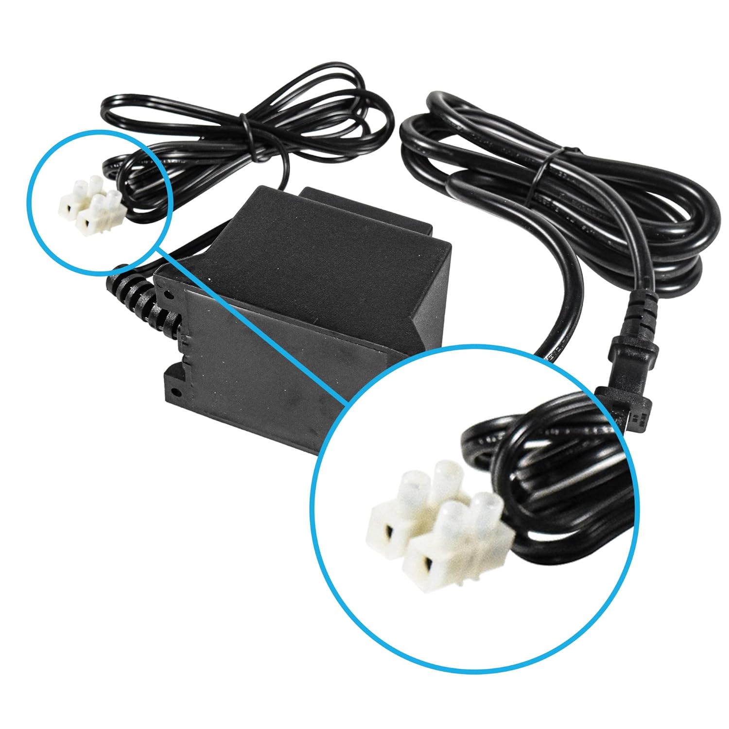 Back. HQRP - HQRP Rainproof AC-AC Transformer 120V to 12VAC 5A 60W for Outdoor/Pool Lights, 4-Terminal, ETL Listed - Black.
