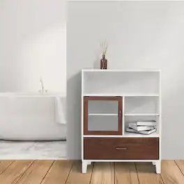 Teamson Home - Tyler Modern Freestanding Floor Cabinet - White