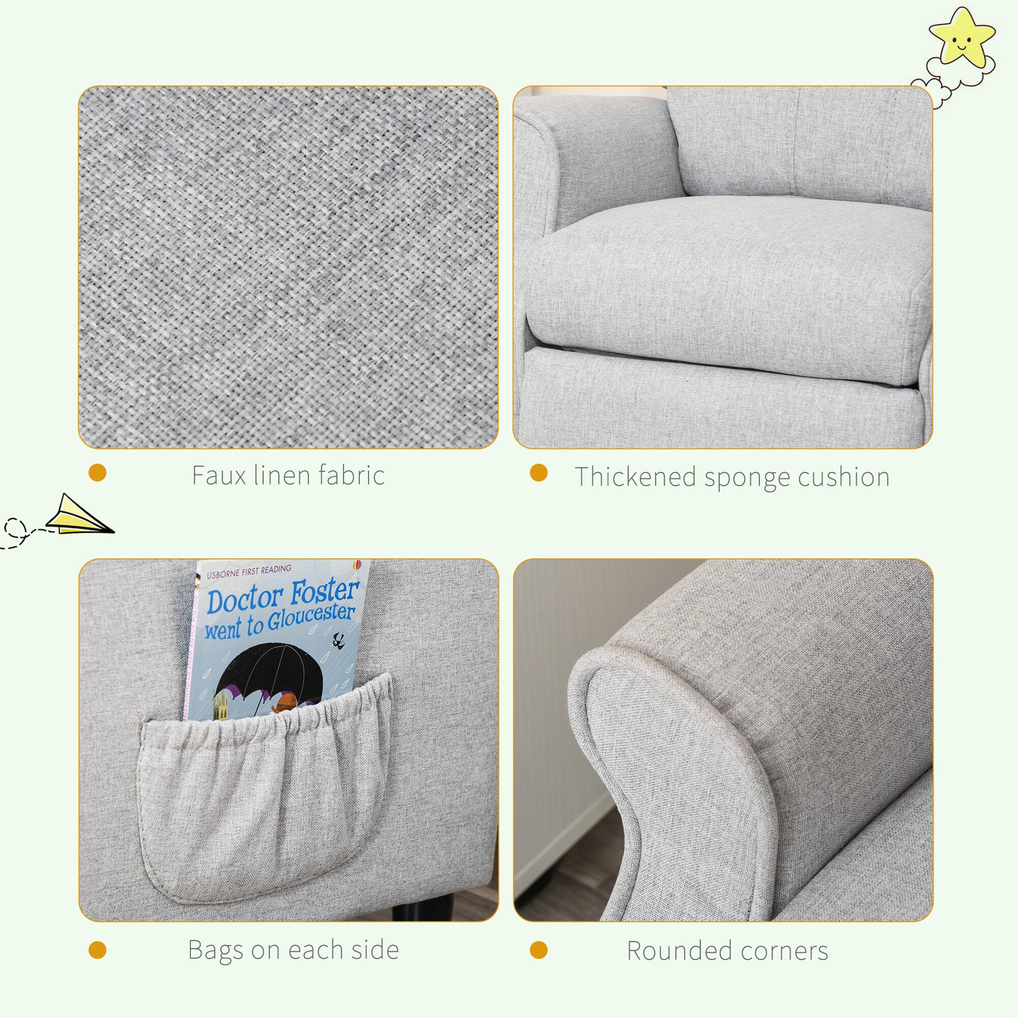 - Faux linen fabric
- Thickened sponge cushion
- Bags on each side
- Rounded corners