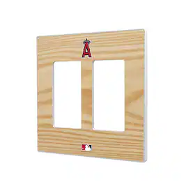 Keyscaper - Los Angeles Angels Baseball Bat Design Double Rocker Light Switch Plate - Multicolor