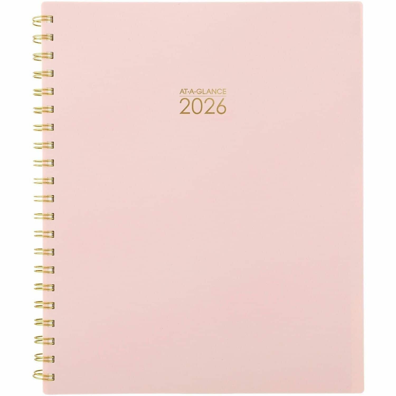 AT-A-GLANCE - Harmony Academic Planner, Medium, Weekly, Monthly, 8 1/2 x 11, Pink