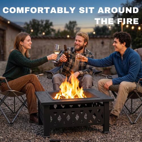 COMFORTABLY SIT AROUND THE FIRE