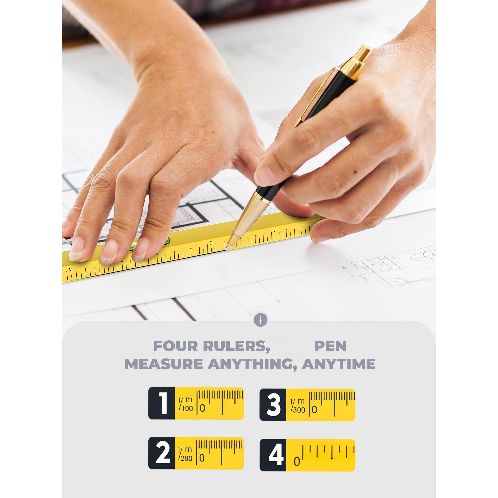 FOUR RULERS, PEN MEASURE ANYTHING, ANYTIME

1 y/m 100 0
2 y/m 200 0
3 y/m 300 0
4