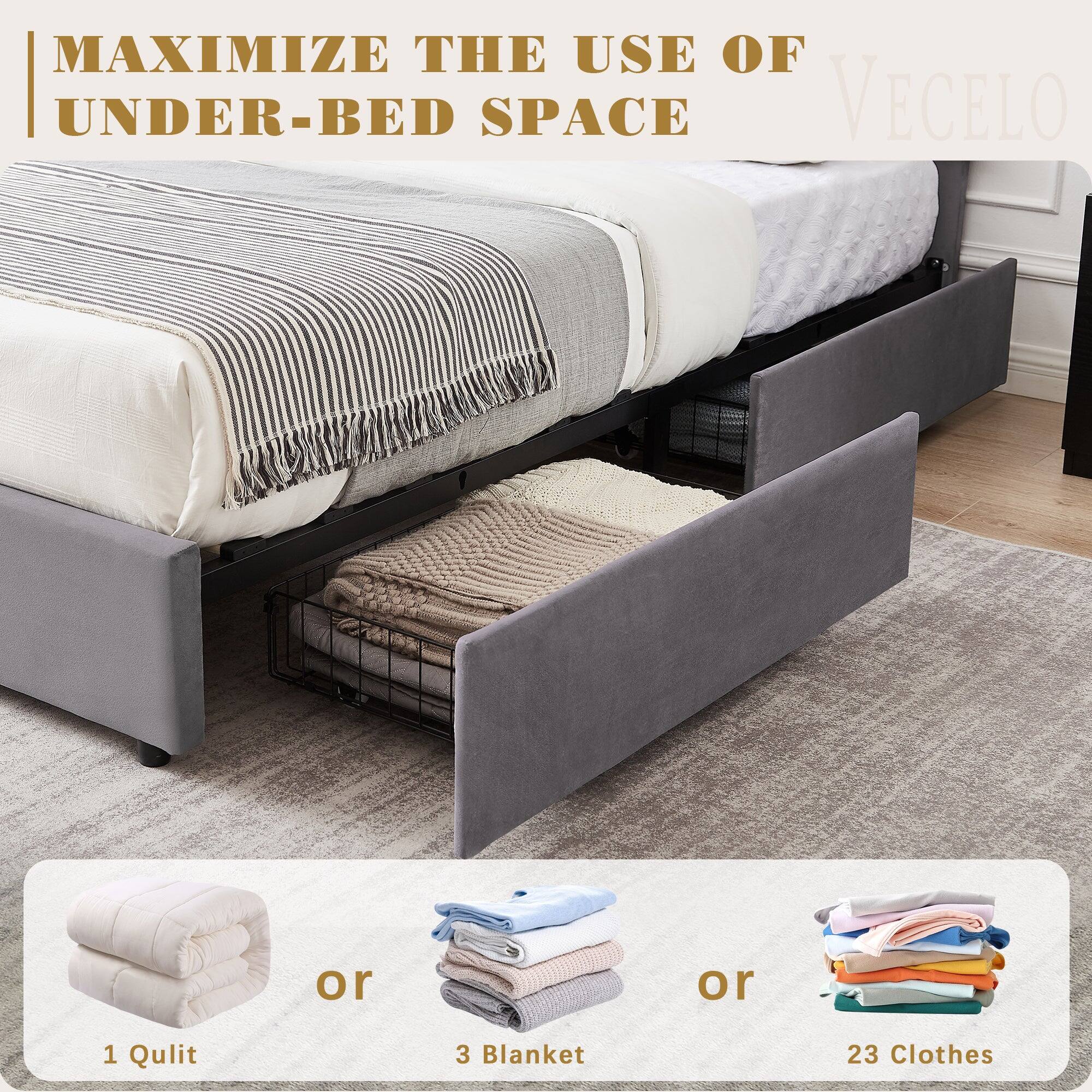 MAXIMIZE THE USE OF UNDER-BED SPACE

1 Quilt or 3 Blanket or 23 Clothes