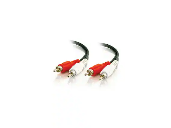 Front. Cables to Go - C2G 40463 Value Series RCA Stereo Audio Cable, Black (3 Feet, 0.91 Meters).