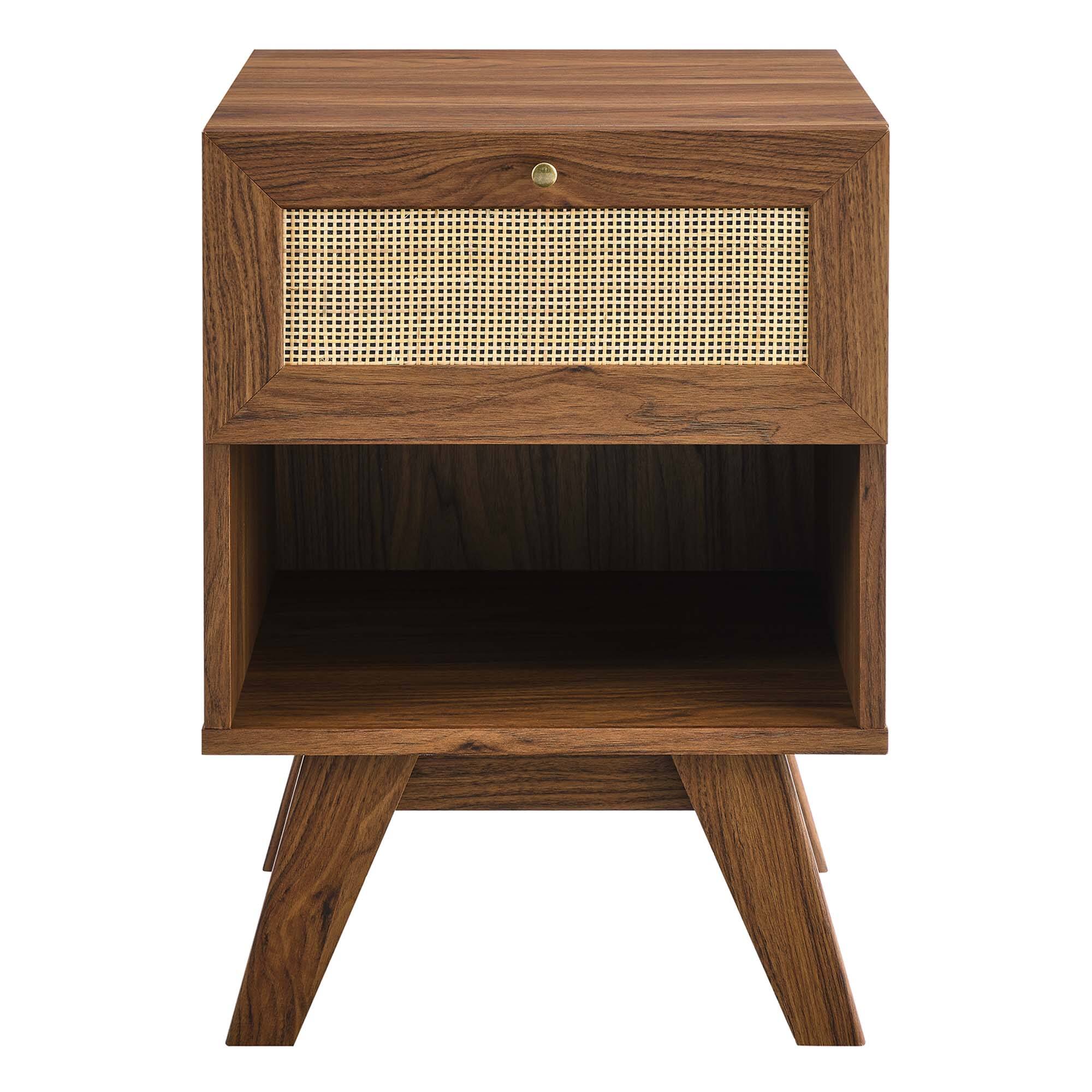Alt View 2. Modway - Soma 1-Drawer Nightstand by Modway - Walnut.