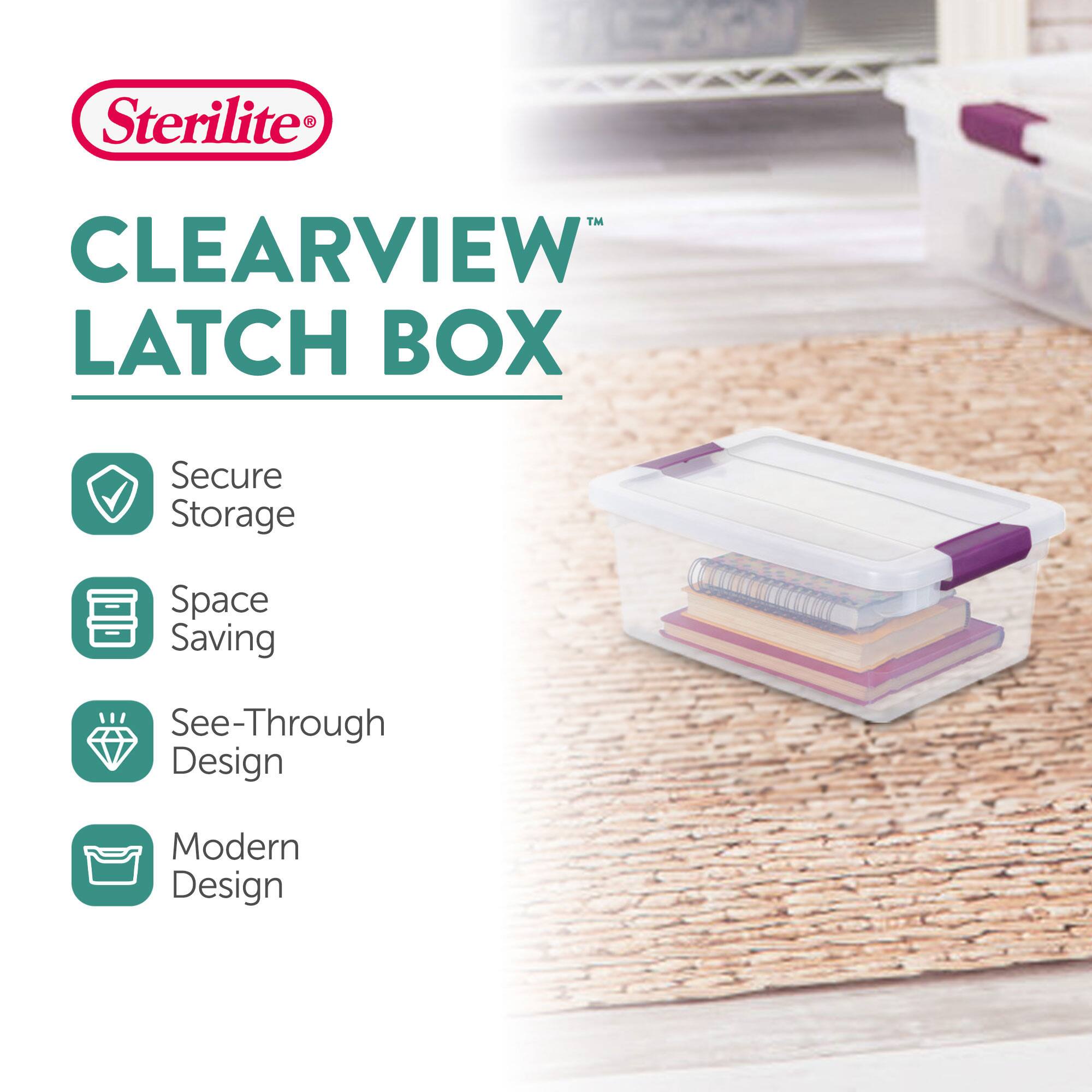 Sterilite CLEARVIEW LATCH BOX

- Secure Storage
- Space Saving
- See-Through Design
- Modern Design