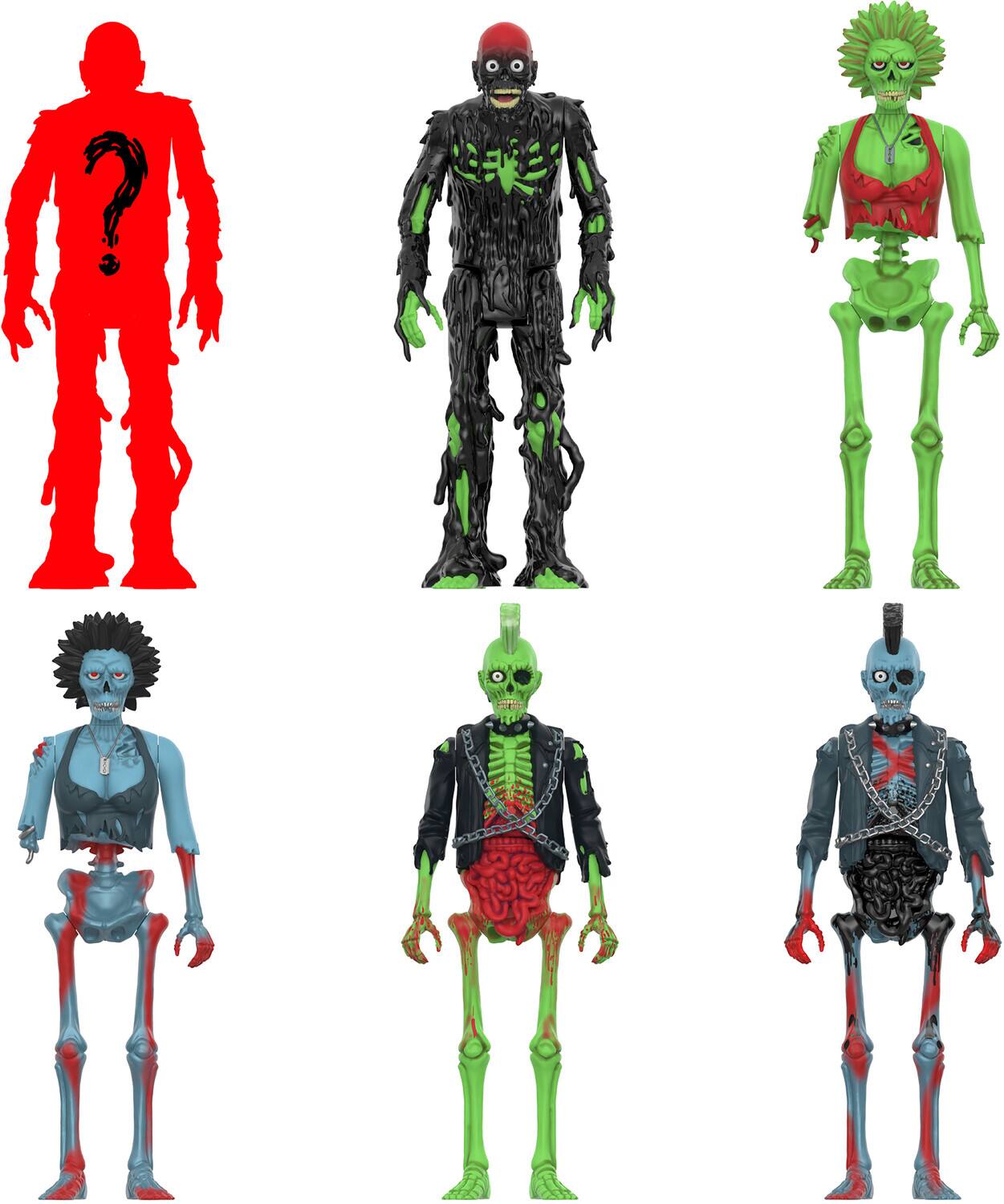 Alt View 1. Super7 - Super7 - Return of the Living Dead - Reaction Blind Box Wv1 - 12pc Flat   - COLLECTIBLES - Multicolor.