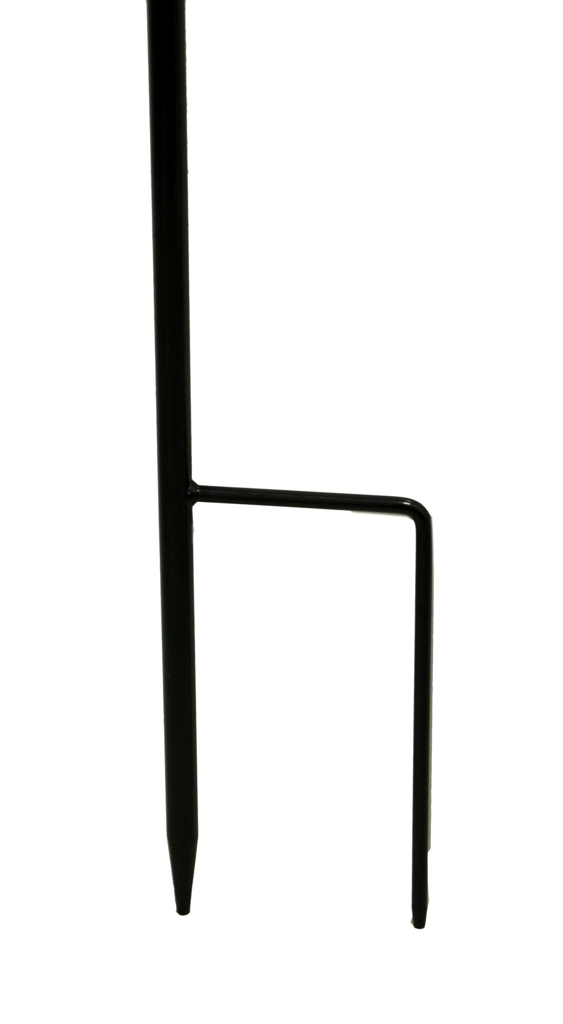 Alt View 2. Upper Deck - Antique Copper Finish Metal Art Dual Flower Wind Spinner Garden Stake - Brown.