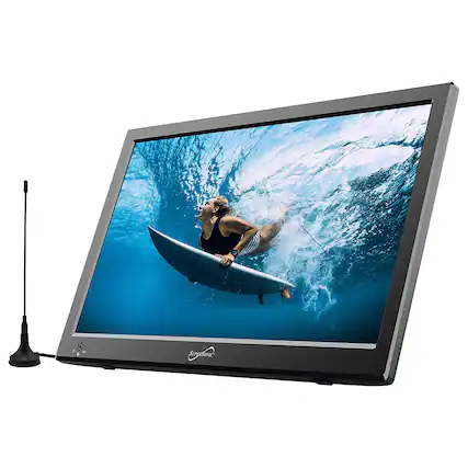 Front. Supersonic - 13" Portable Digital LED TV with USB, SD & HDMI Inputs and FM Radio - 12-Volt ACDC Compatible.