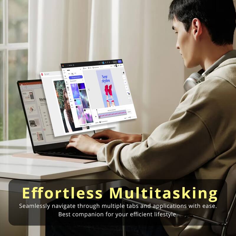Effortless Multitasking  
Seamlessly navigate through multiple tabs and applications with ease.  
Best companion for your efficient lifestyle.