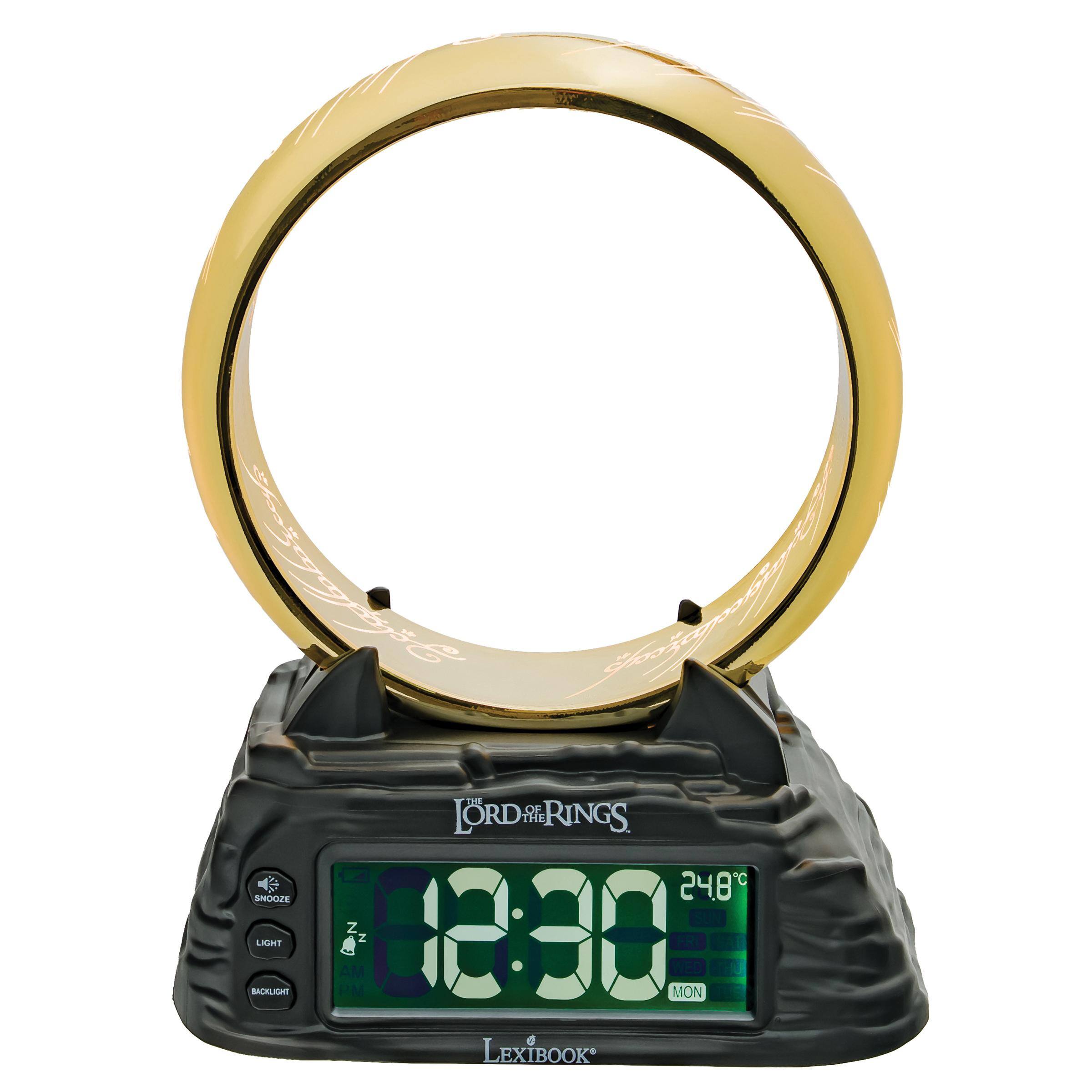 THE LORD OF THE RINGS SNOOZE 248 SUN Z BACKLIGHT LIGHT N 12:30 MON FRI NED LEXIBOOK