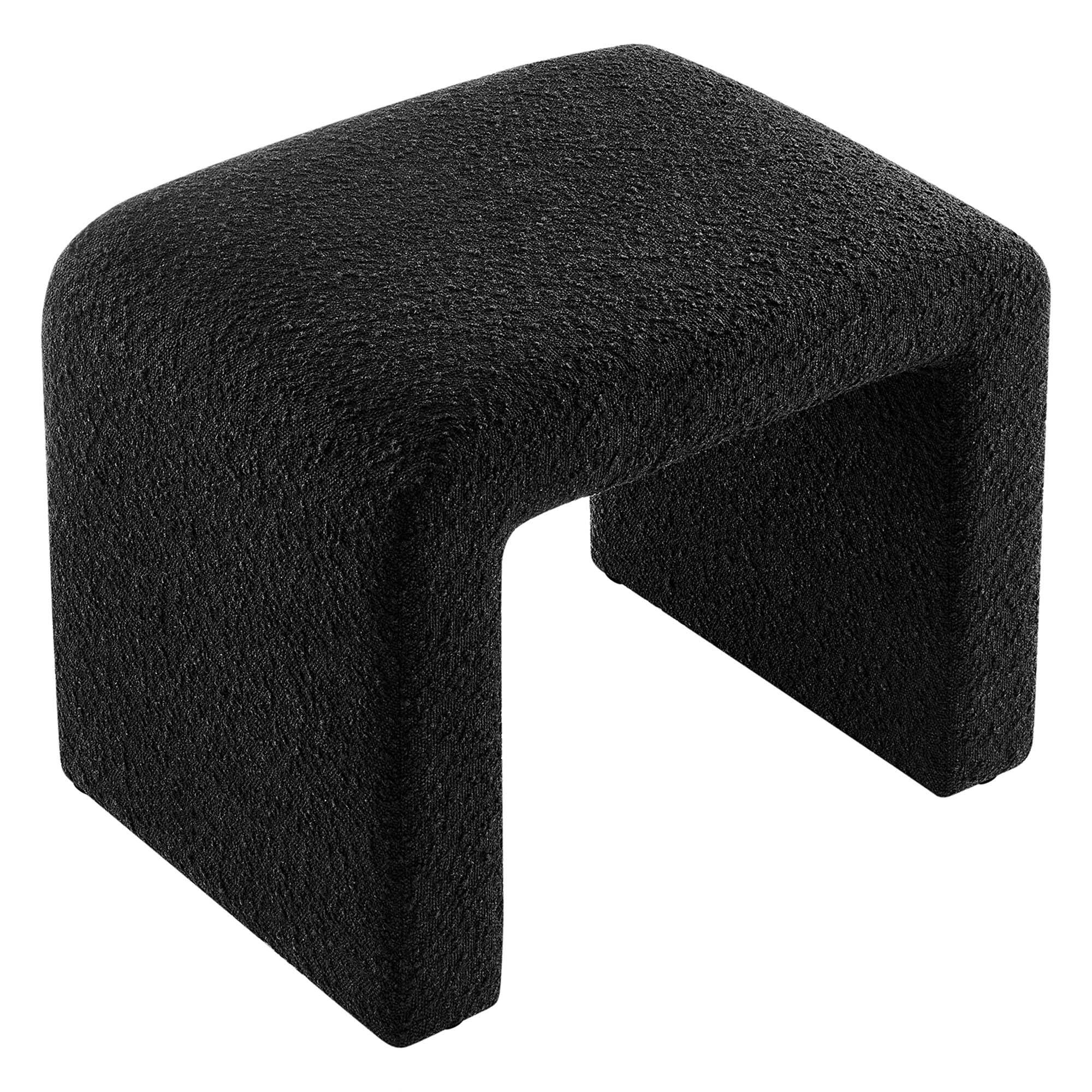 Alt View 2. Modway - Simba Boucle Fabric Waterfall Stool by Modway - Black.