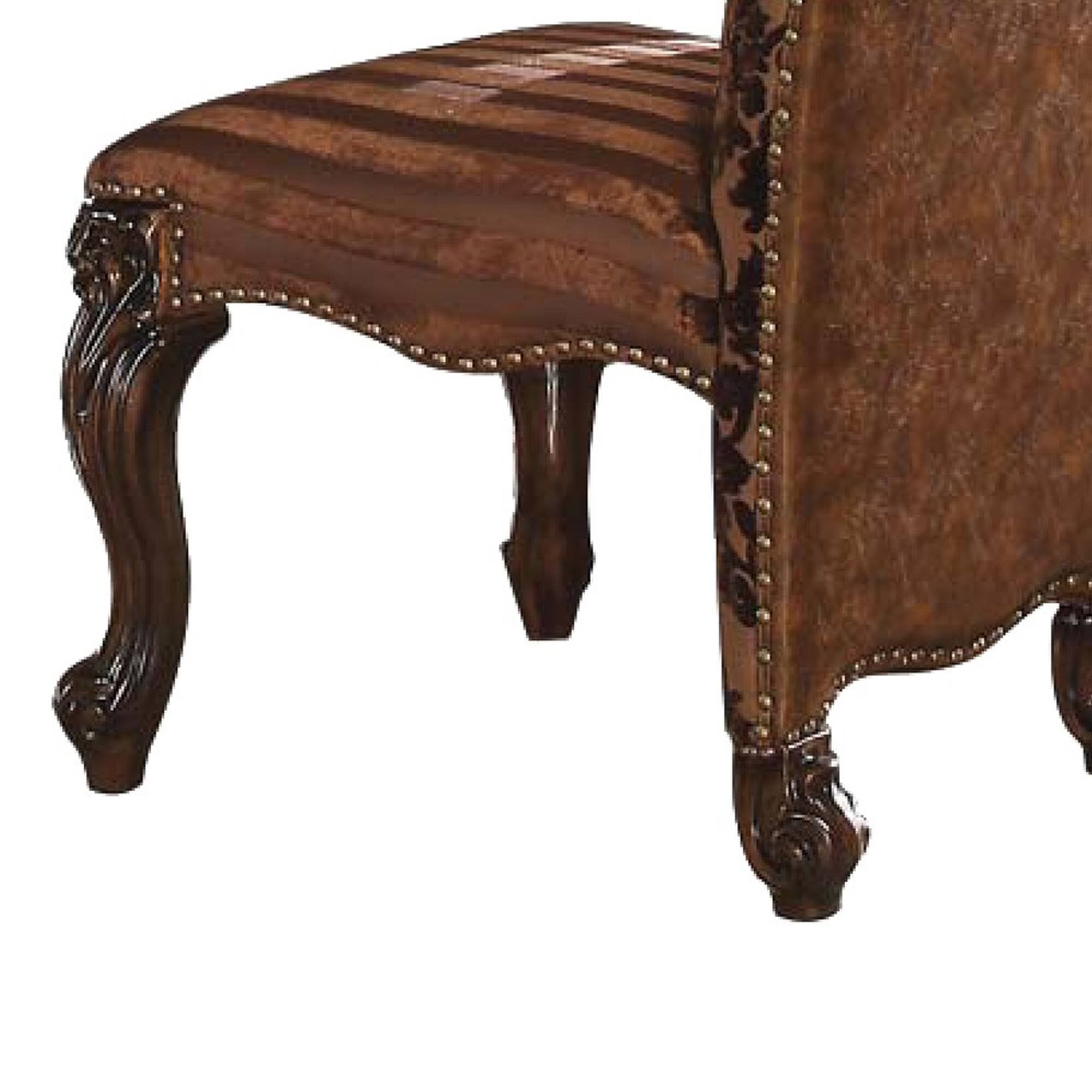 Alt View 3. Manhattan Lane - 27 Inch Wide Side Chair, Faux Leather, Set of 2 - Brown.
