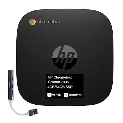 chromebox TORU DOOKGEYORA FiP Pad Fin Op HP Chromebox Celeron 7305 4GB/64GB SSD Wi-Fi 6E Bluetooth 5.3
