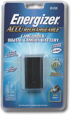 Front Standard. Energizer - Rechargeable Lithium-Ion Battery.