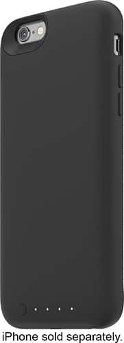 mophie - Juice Pack External Battery Case for Apple® iPhone® 6 and 6s - Black - Larger Front