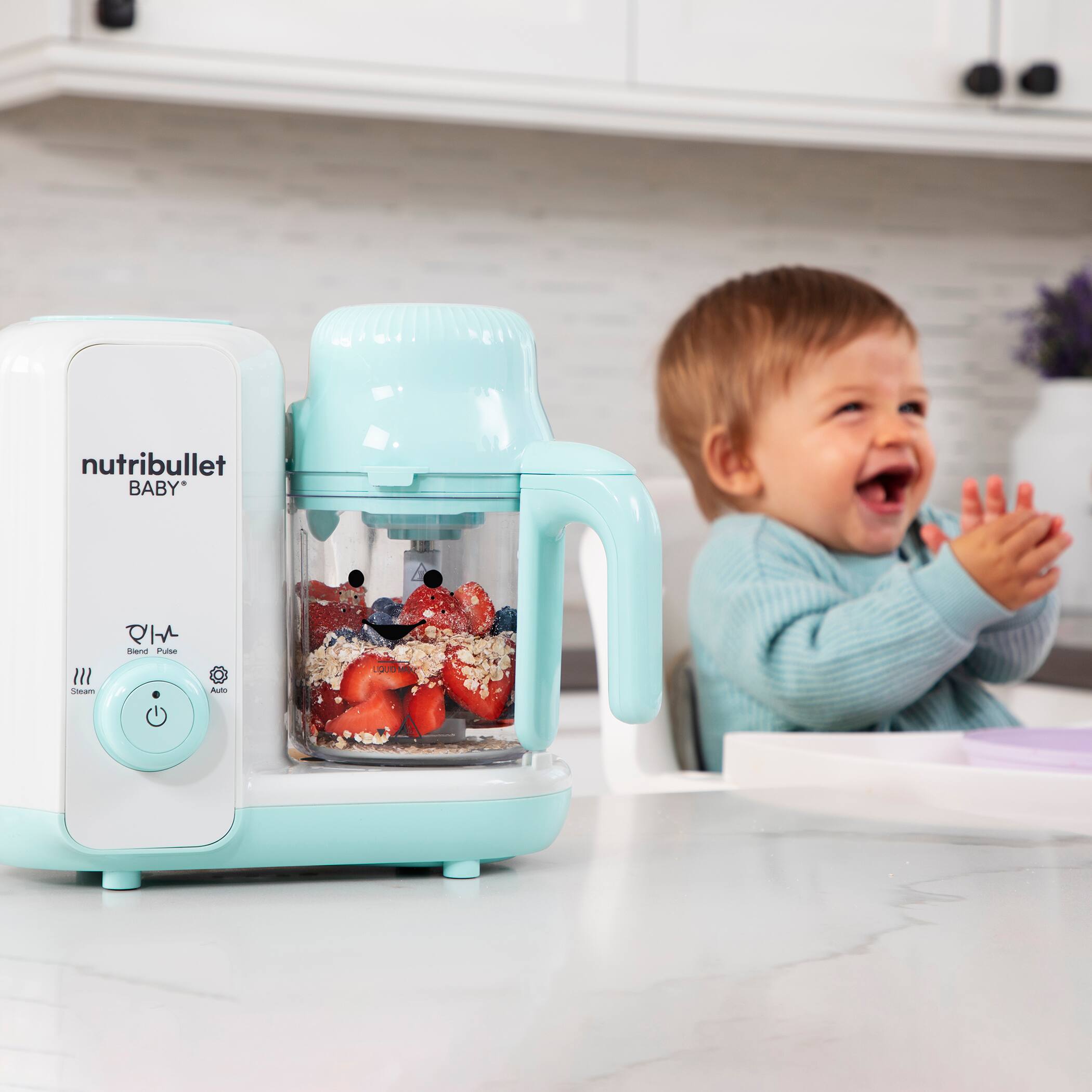 Alt View 20. NutriBullet - Baby Steam and Blend - White/Blue.