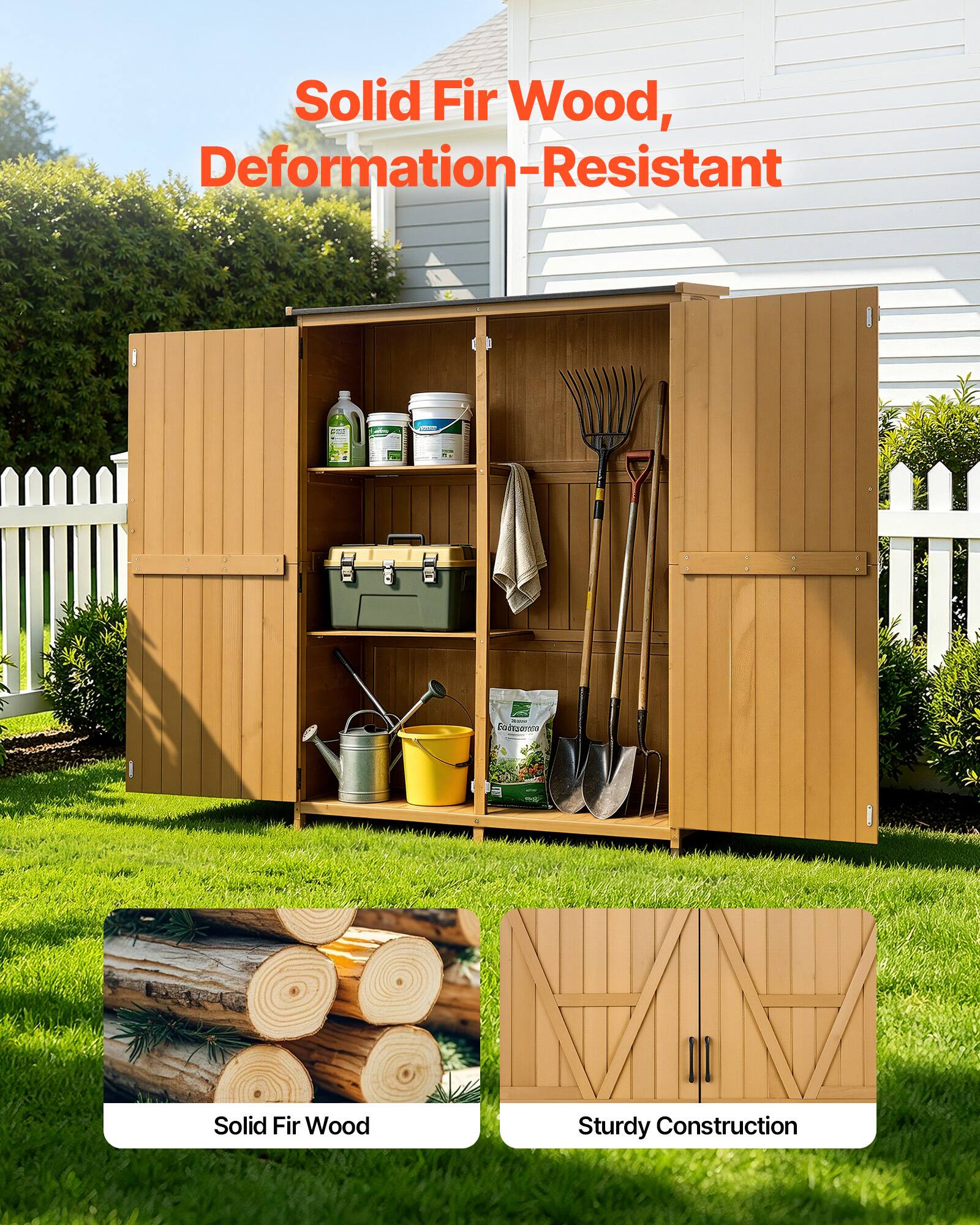 Solid Fir Wood, Deformation-Resistant  
Fudrero VV Solid Fir Wood Sturdy Construction