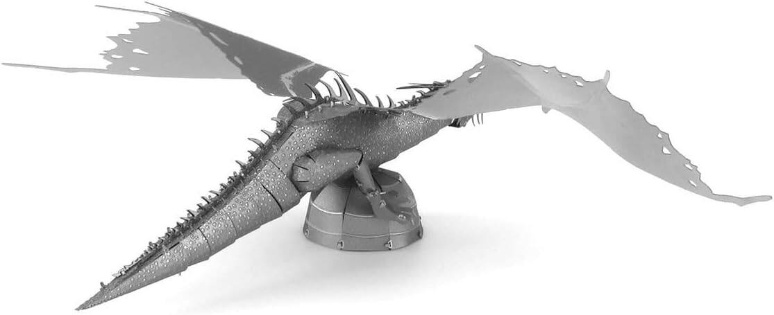 Alt View 2. Metal Earth - Metal Earth Harry Potter Gringotts Dragon 3D Metal Model Kit Fascinations - Silver.