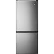GE - 10.5 Cu. Ft. Bottom-Freezer Counter-Depth Refrigerator - Stainless steel - Larger Front