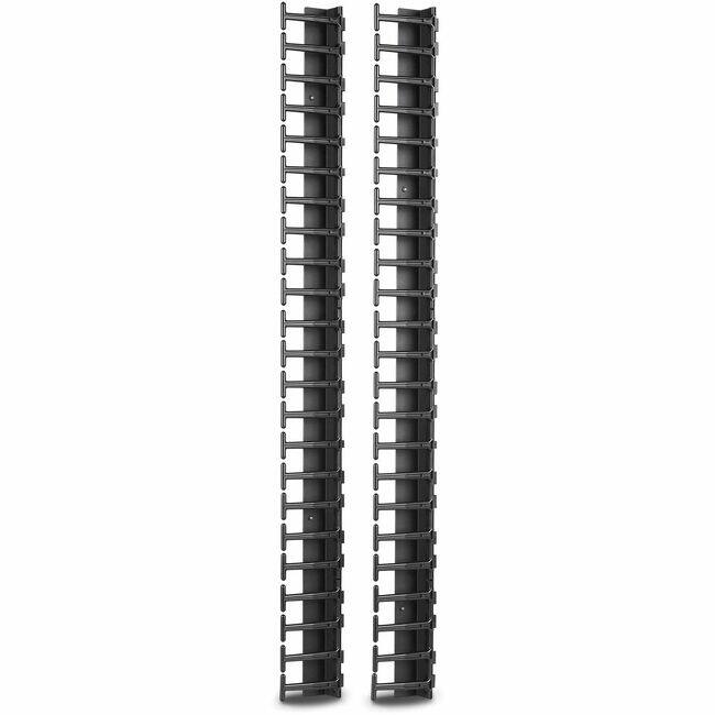 Front. APC - APC NetShelter Cable Management, Vertical Cable Manager, for NetShelter SX 600mm Wide 48U, Set of 2, 107 x 2045 x 45 mm - Black.