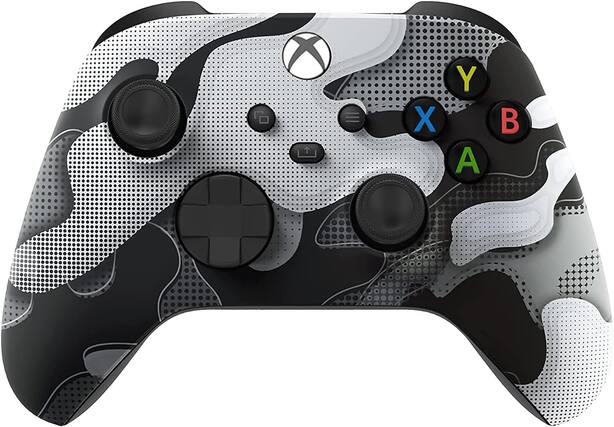 Front. Custom Controllerzz - Custom Wireless Controller for Xbox Series X|S, Xbox One, & PC - White Camo.