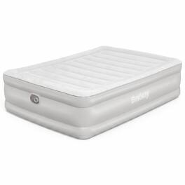 Bestway - Tritech 20" Queen Air Mattress, Airbed with Built-in AC Pump, Warm - Gray