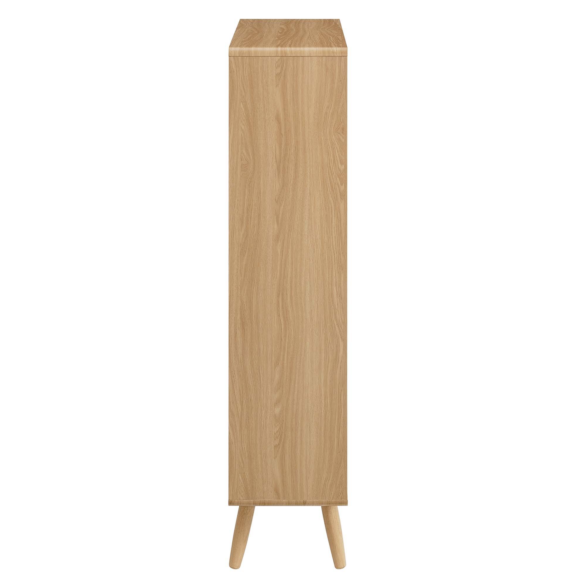 Alt View 2. Modway - Transmit 5 Shelf Wood Grain Bookcase by Modway - Oak.