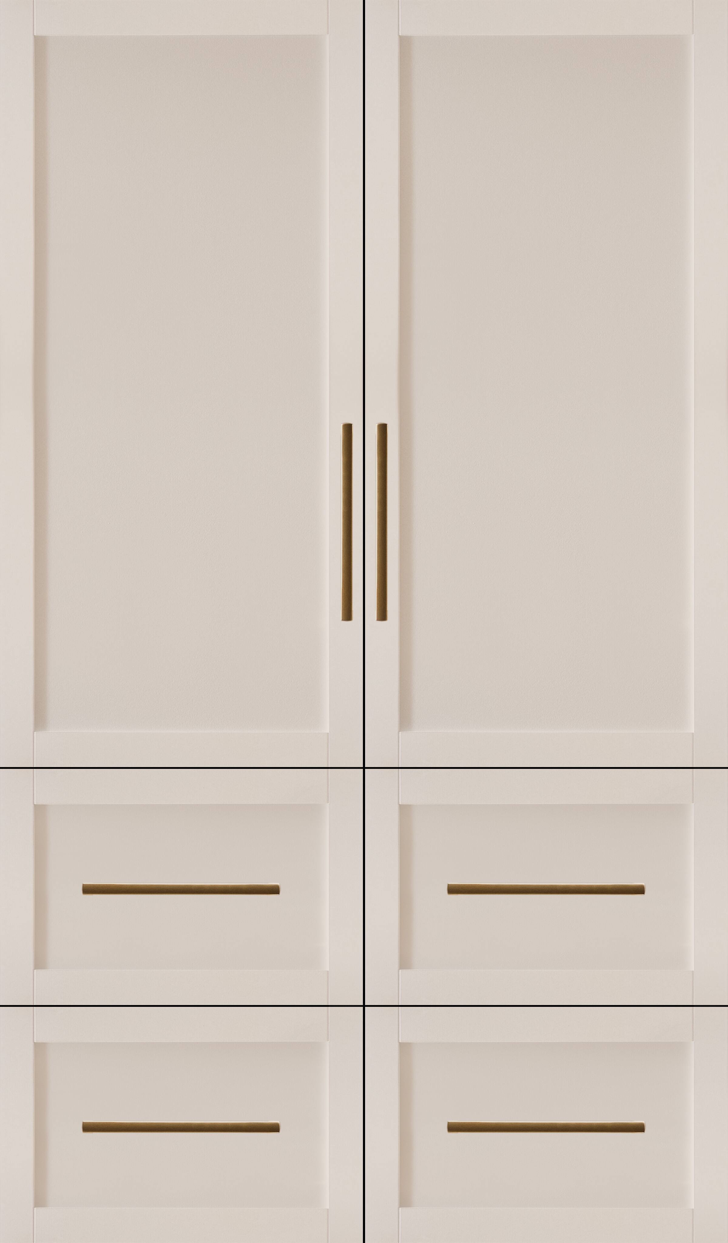 Front. SKS - 48-in Built-In French Door Refrigerator - Custom Panel Ready.