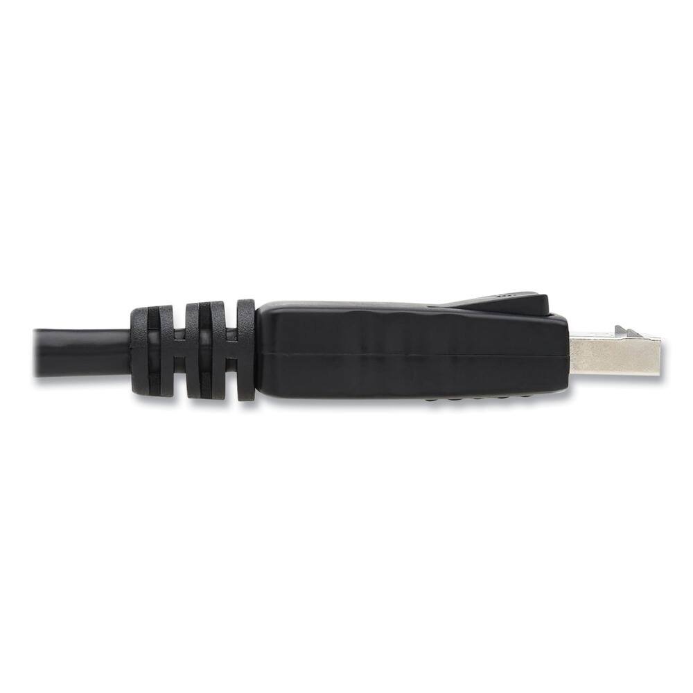 Left. Tripp Lite - Tripp Lite P580-010 10 ft. DisplayPort to DisplayPort Cable 4K with Latches - Black - Black.