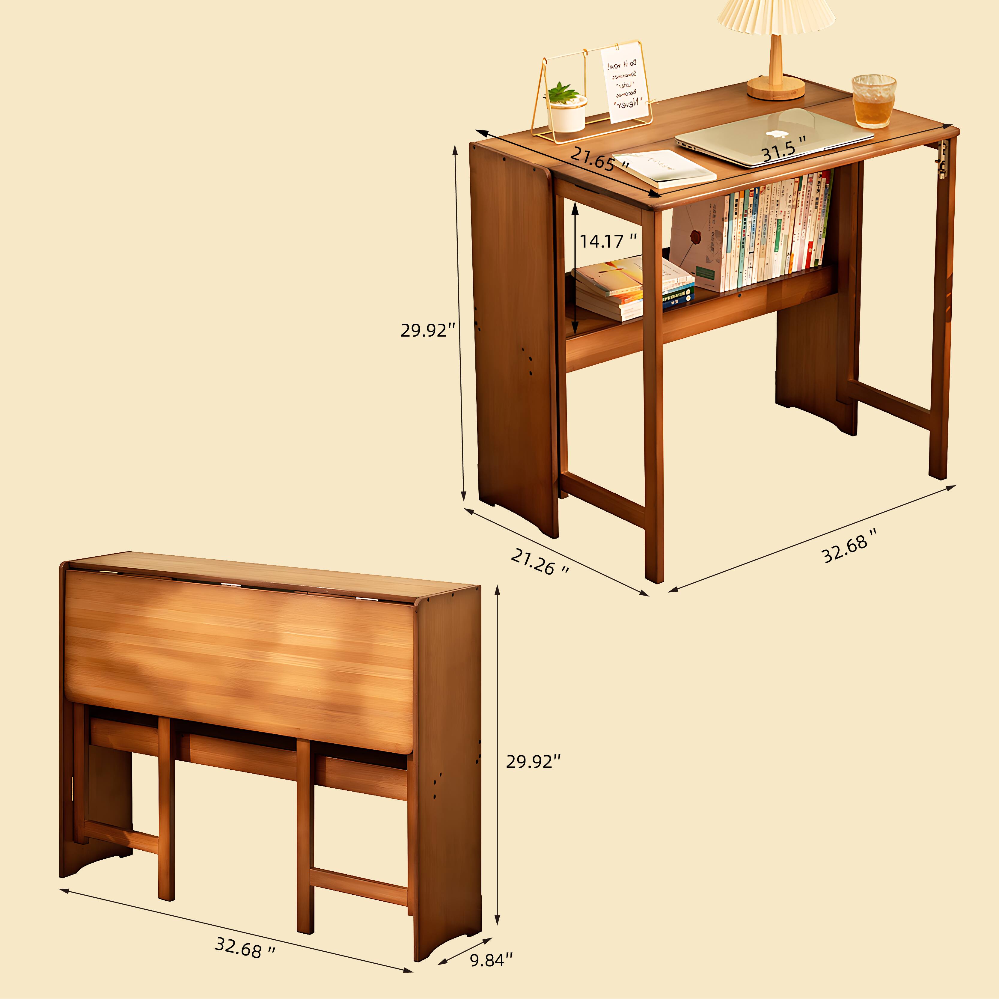 - Width: 32.68"
- Depth: 21.26"
- Height: 29.92"
- Shelf Depth: 14.17"
- Shelf Height: 21.65"
- Desk Height: 31.5"
- Piano Bench Width: 32.68"
- Piano Bench Depth: 9.84"