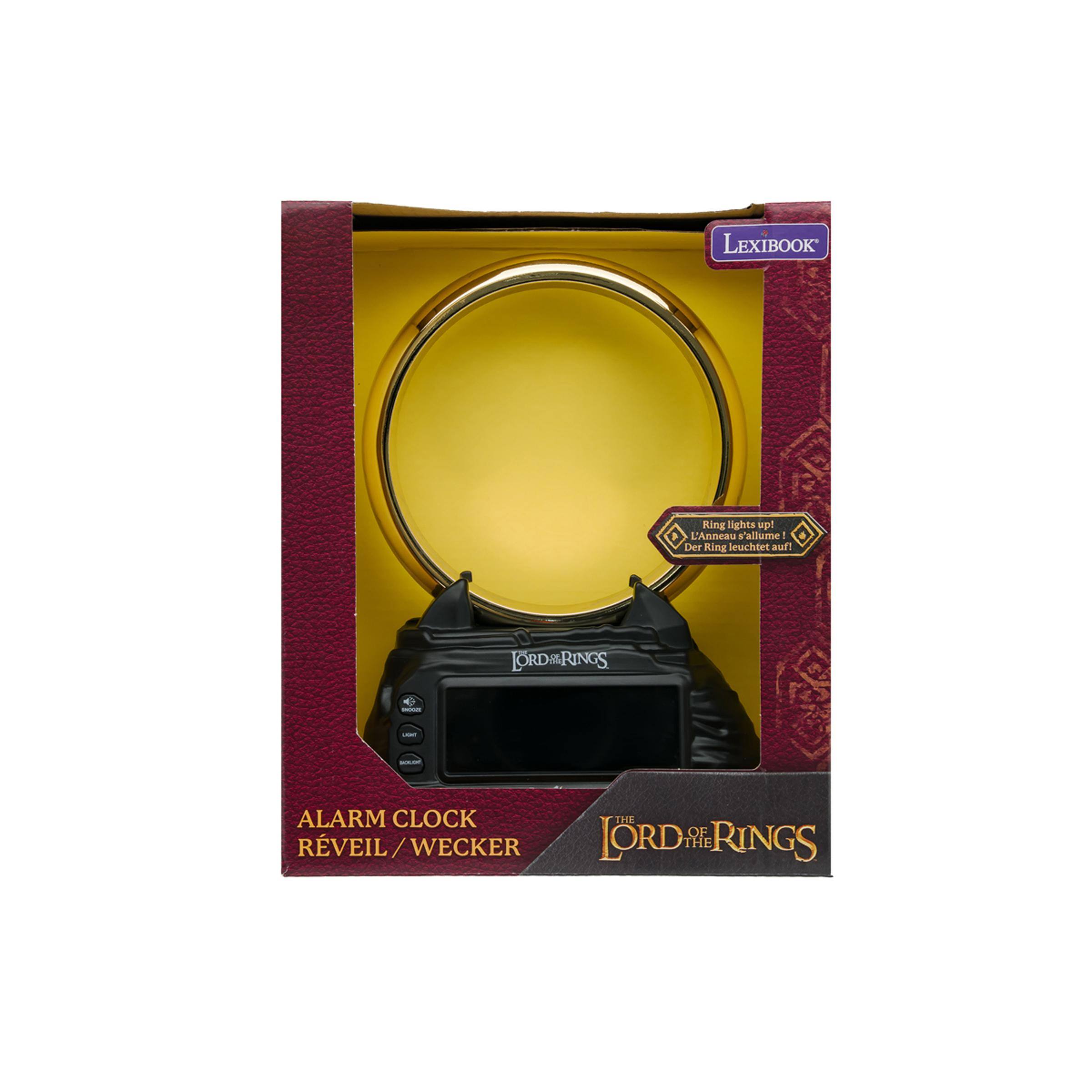 LEXIBOOK Ring lights up! L'Anneau allume : Der King leuchtet auf!  
JORD RINGS - ALARM CLOCK RVEIL / WECKER THE LORD OF THE RINGS