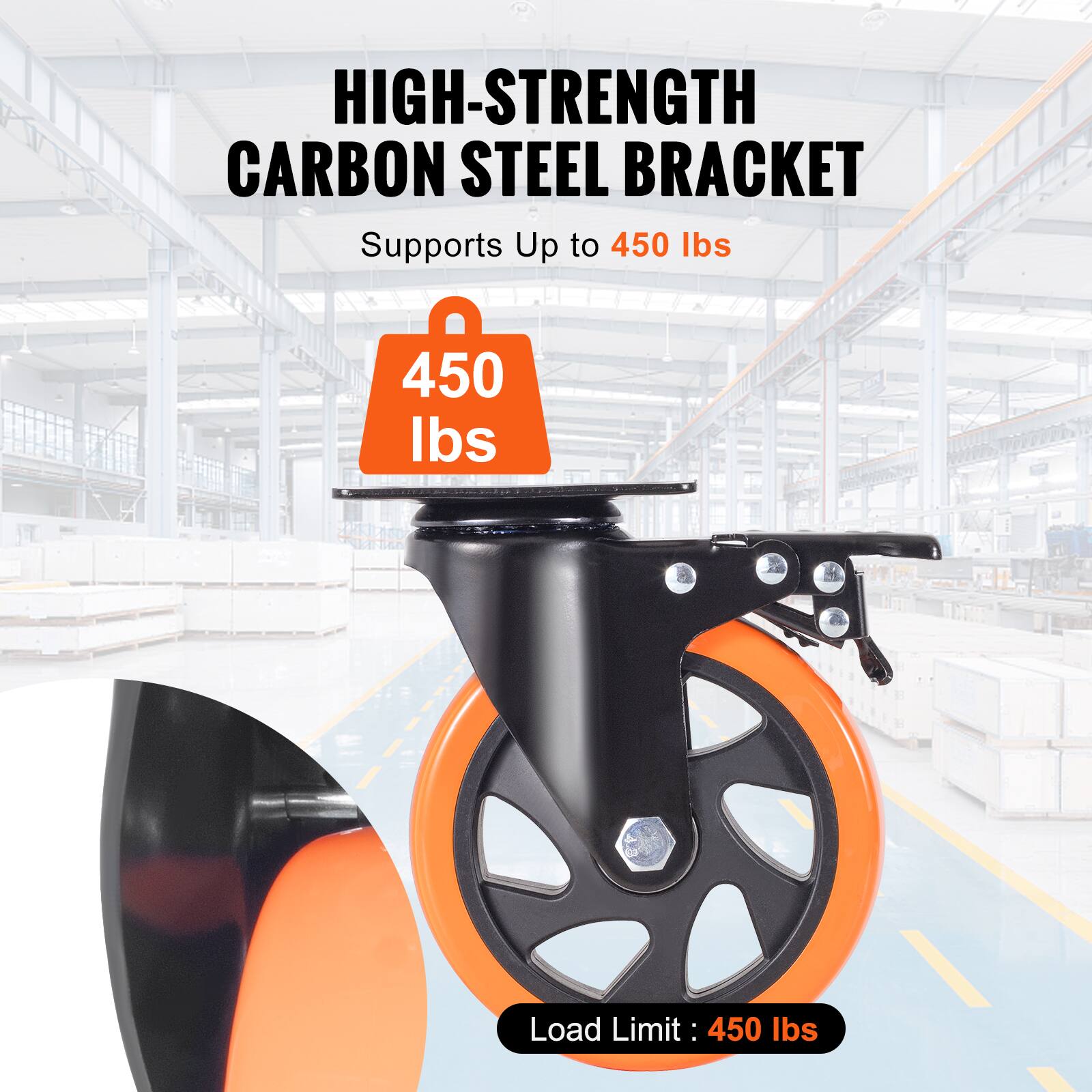 HIGH-STRENGTH CARBON STEEL BRACKET Supports Up to 450 lbs Load Limit ...