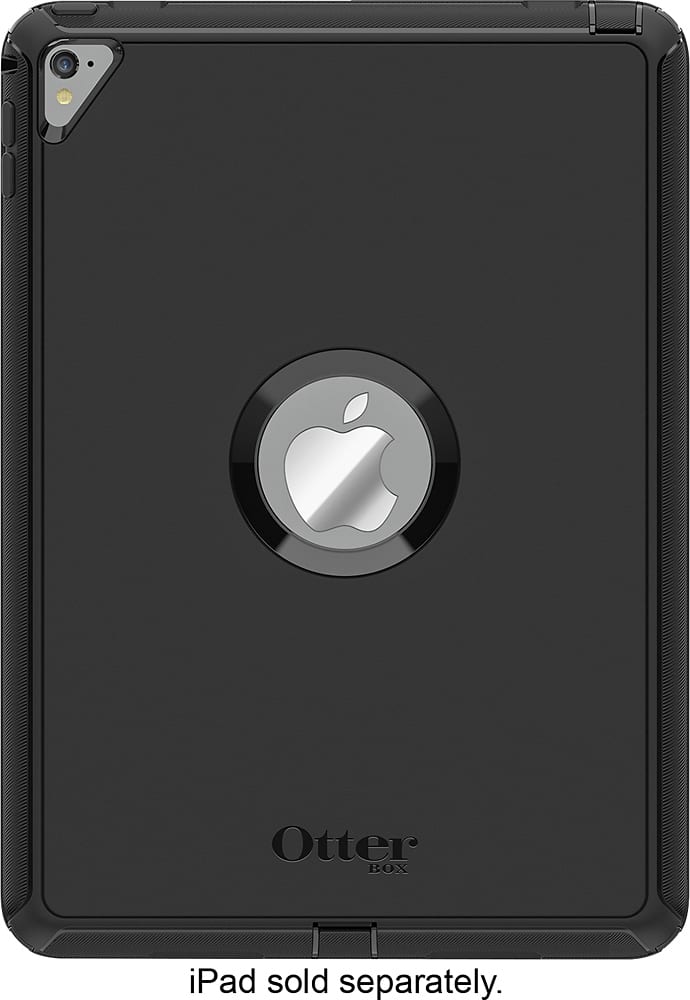 Front. OtterBox - Defender Series Protective Case for Apple® 9.7" iPad® Pro - Black.