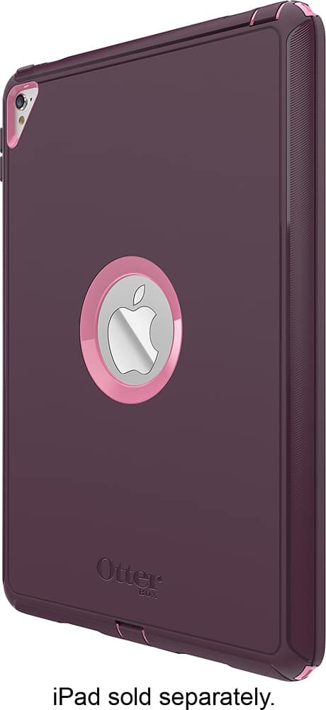 Left. OtterBox - Defender Series Protective Case for Apple 9.7-inch iPad Pro - Purple, Pink.