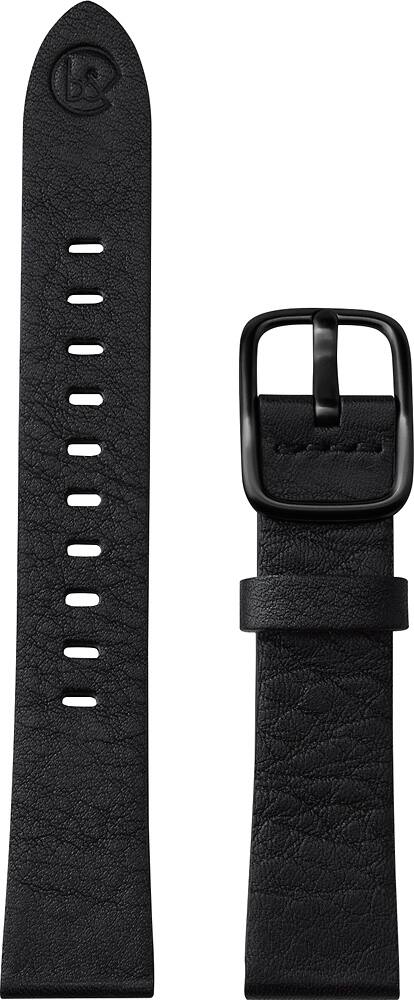 Angle. b&nd - MODE Leather 18mm Watch Band for Android Wear - Black.
