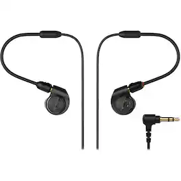 Audio-Technica - ATH-E40 Wired In-Ear Headphones - Black